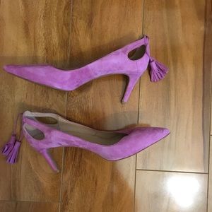 NEW Luxury Suede Leather Fringe Tassel Pumps 7.5 M